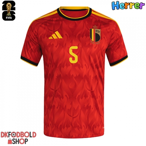 Belgien Maxim De Cuyper #5 Hjemmebanetrøje VM 2026 Kort ærmer